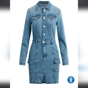 The Long Sleeve  Dress in light blue Maize Denim